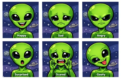 Alien: Facial Expressions with Blendshapes